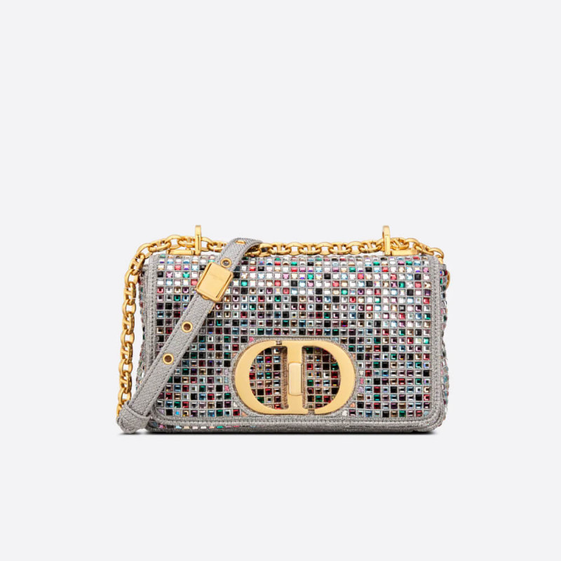 Dior Small Caro Bag Multicolor Embroidery With Crystals M9241