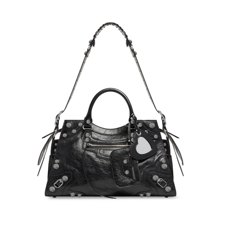 Balenciaga Neo Cagole City Handbag With Rhinestones 638515