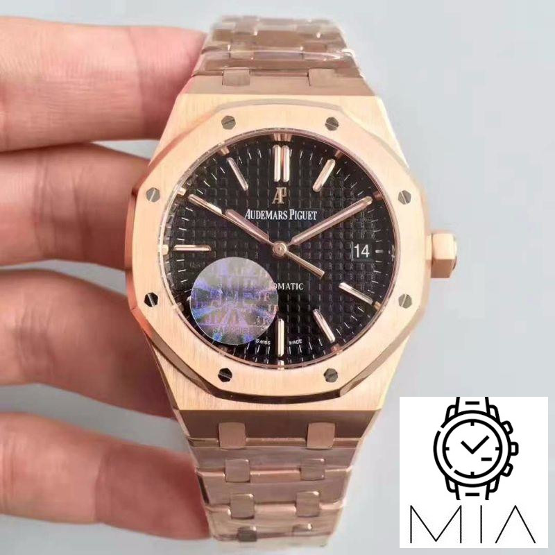 Audemars Piguet Royal Oak Rose Gold 15450 JF Factory V5 Black Dial
