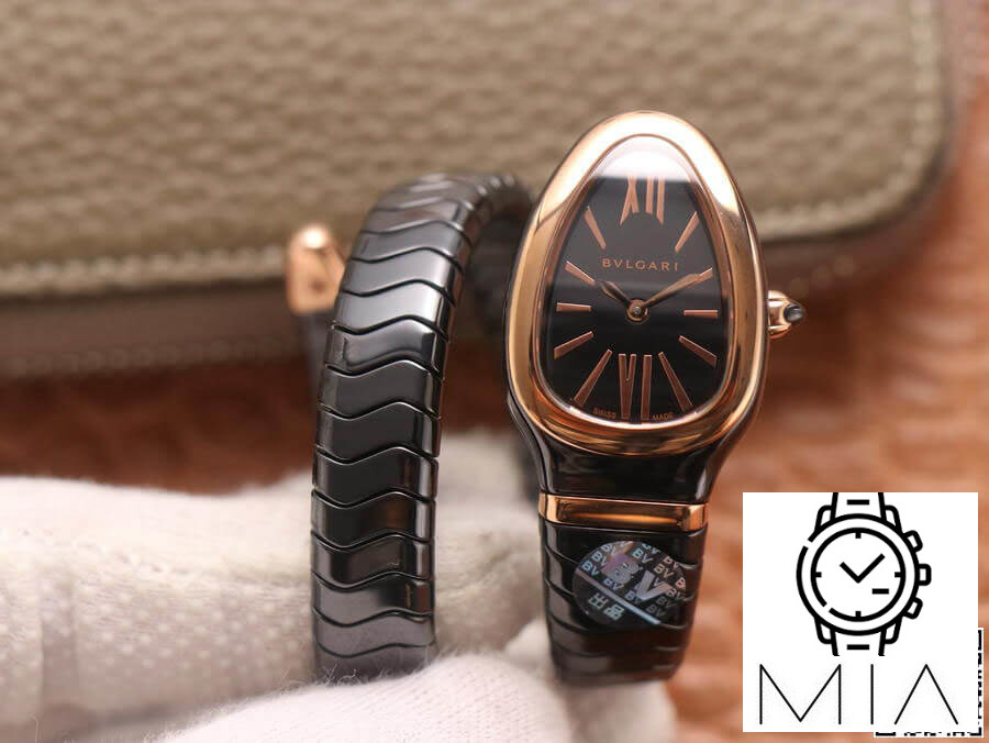 Bvlgari Serpenti 102735 BV Factory Black Strap