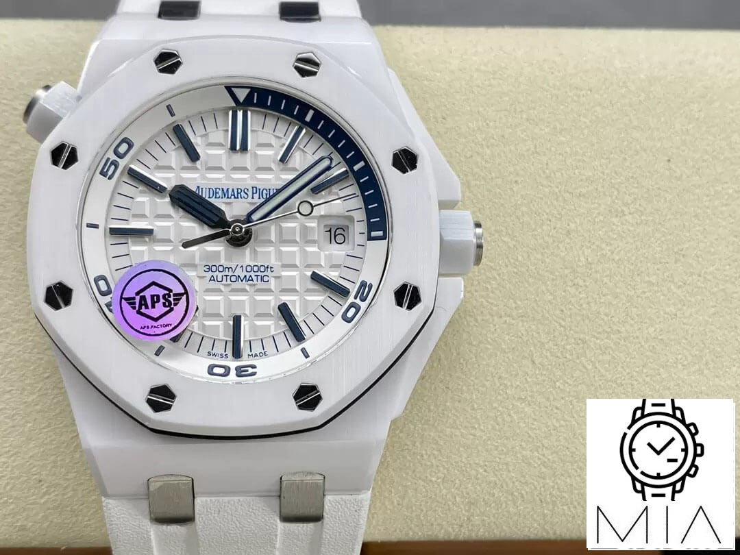 Audemars Piguet Royal Oak Offshore 15707CB.OO.A010CA.01 APS Factory White Rubber Strap