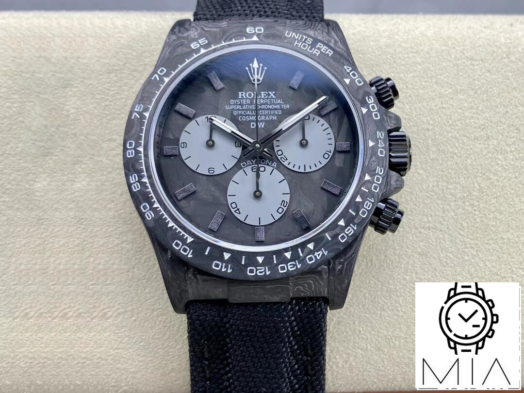 Rolex Daytona Cosmograph Diw Custom Version Noob Factory Black Carbon Fiber Case
