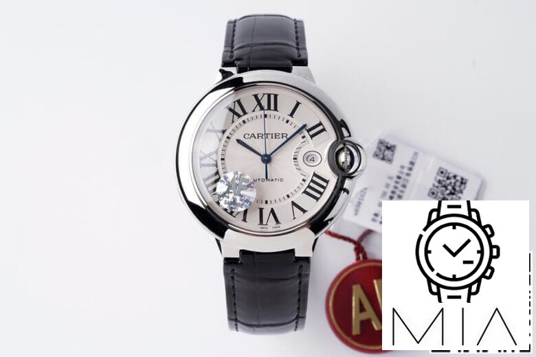 Ballon Bleu De Cartier 42MM W69016Z4 AF Factory Black Leather Strap
