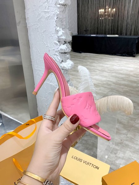 Louis Vuitton Calfskin high heel sandals