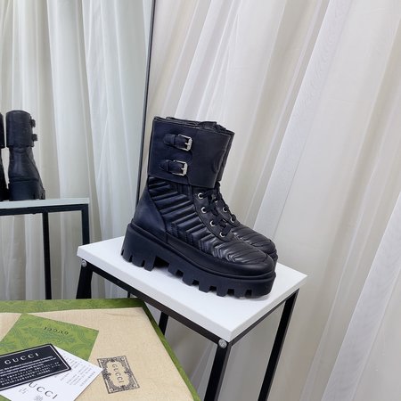 Gucci Classic Embroidered Booties in Calfskin