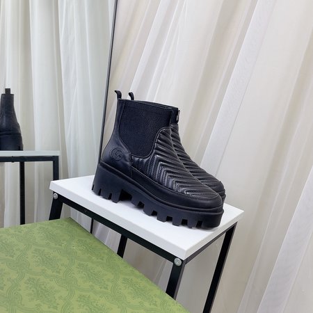 Gucci Classic Embroidered Booties in Calfskin