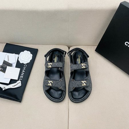 Chanel Velcro Beach Sandals