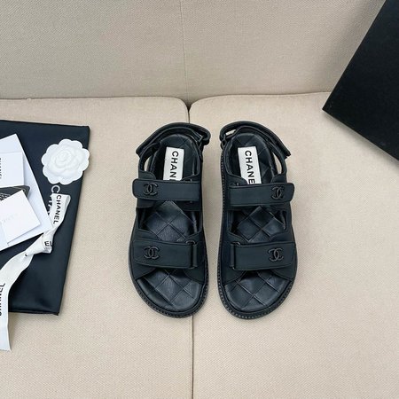 Chanel Velcro Beach Sandals