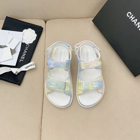 Chanel Velcro Beach Sandals