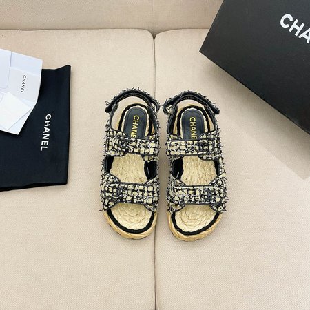 Chanel Velcro Beach Sandals