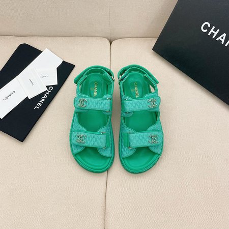 Chanel Velcro Beach Sandals