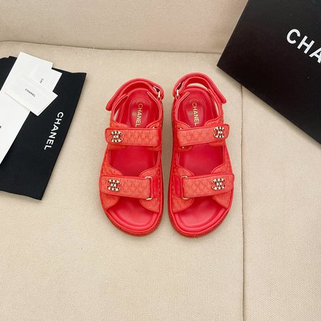 Chanel Velcro Beach Sandals
