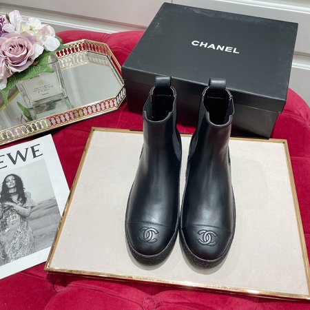 Chanel Martin boots CC hardware leather