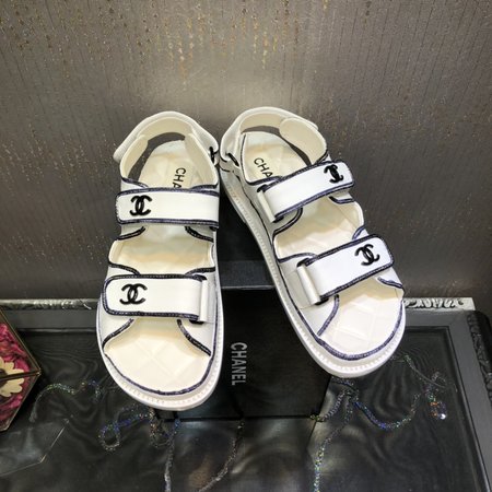 Chanel Platform Beach Sandals