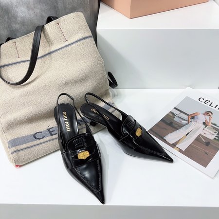 Miu Miu Coin Kitten Heels Sandals