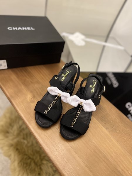 Chanel bow sandals