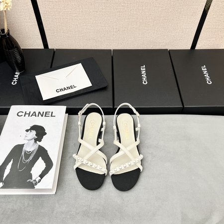 Chanel pearl sandals