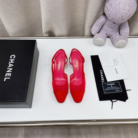 Chanel Classic Colorblock Heeled Sandals
