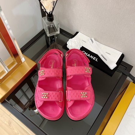 Chanel Velcro Beach Sandals