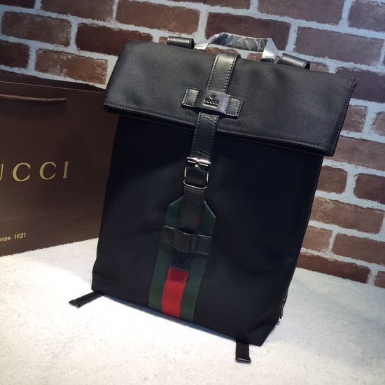Gucci Leather Handbag Black 337075