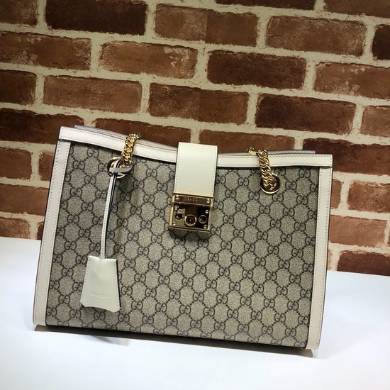 Gucci Coffee White Tote Bag 479197