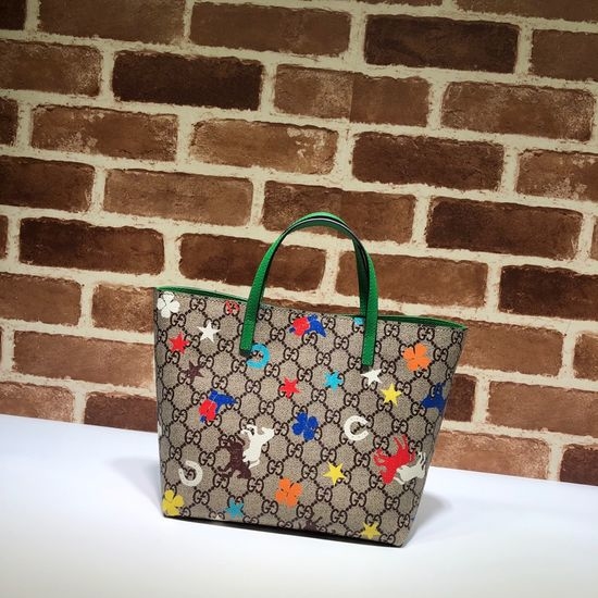 Gucci Pony Decor Leather Tote Bag 410812