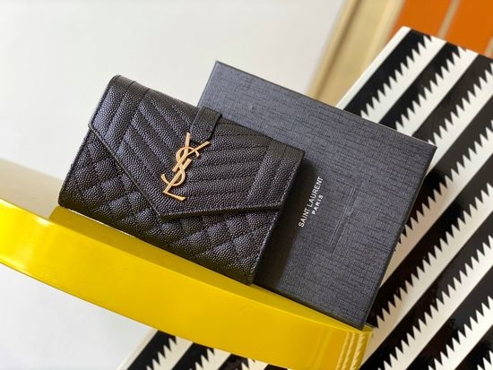Yves Saint Laurent YSL MONOGRAM Envelope Leather Wallet 651026