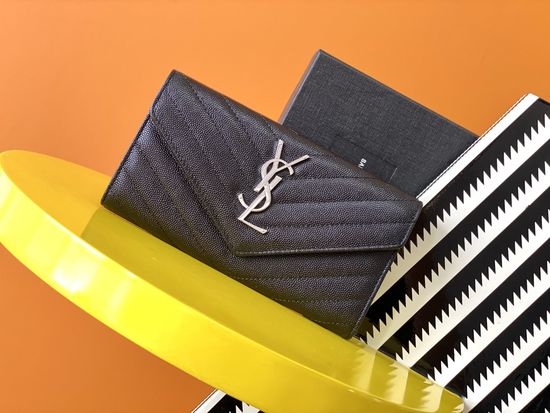 Yves Saint Laurent YSL Envelope Wallet Grain Leather 372264