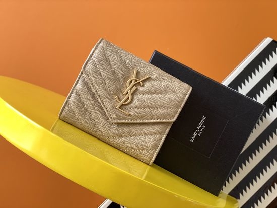Yves Saint Laurent YSL Monogram Tri-fold Wallet for Passport 18106