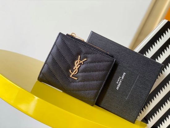 Yves Saint Laurent YSL Monogram Quilted Leather Card Holder 575879