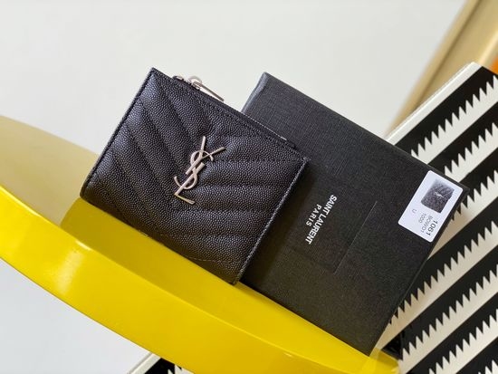 Yves Saint Laurent YSL Monogram Quilted Leather Card Holder 575879