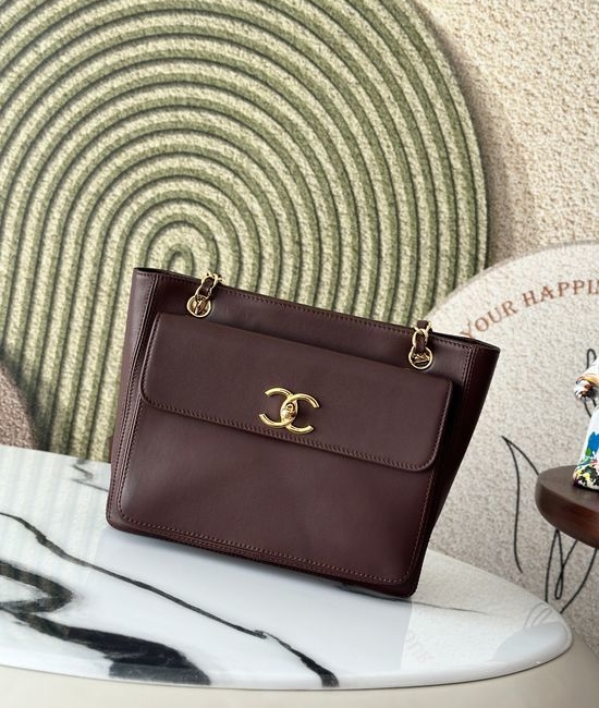 Chanel Vintage Shopping Tote Grained Calfskin A2214
