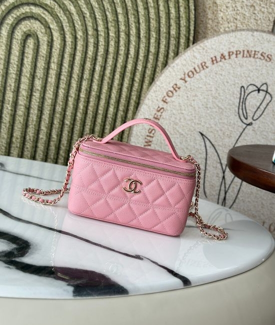 Chanel Grained Calfskin Lipstick Crossbody Bag 66022