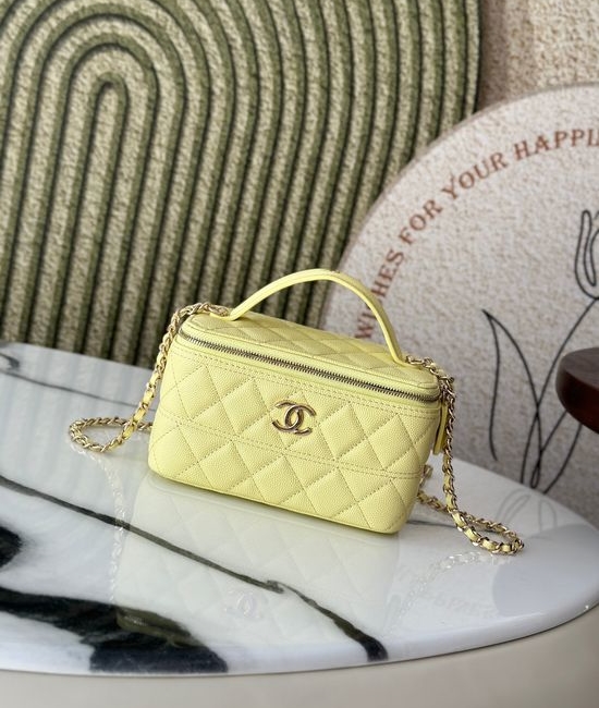 Chanel Caviar Leather Lipstick Chain Bag 66022