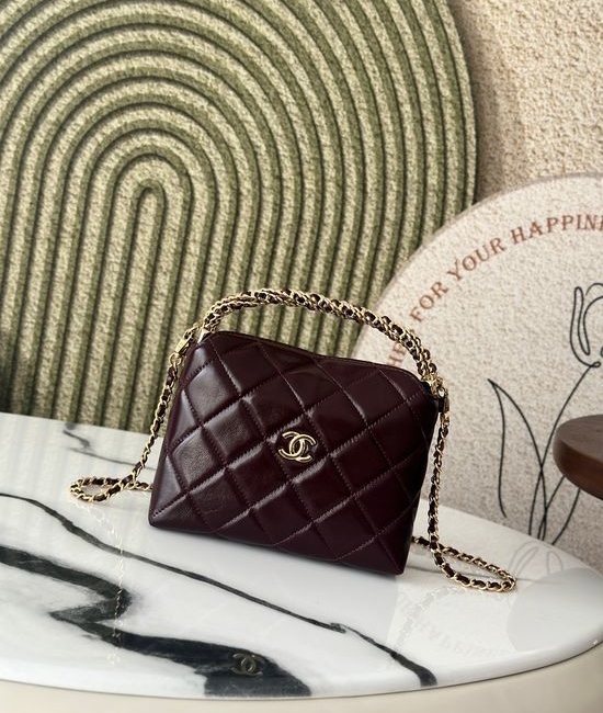 Chanel Original Leather Hobo Bag with Woven Handle 66027