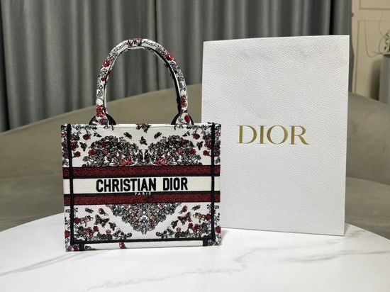 Christian Dior CD Book Tote Embroidery Handbag 6688