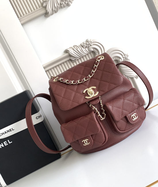 Chanel 24A Litchi Leather Backpack Recommendation 8129