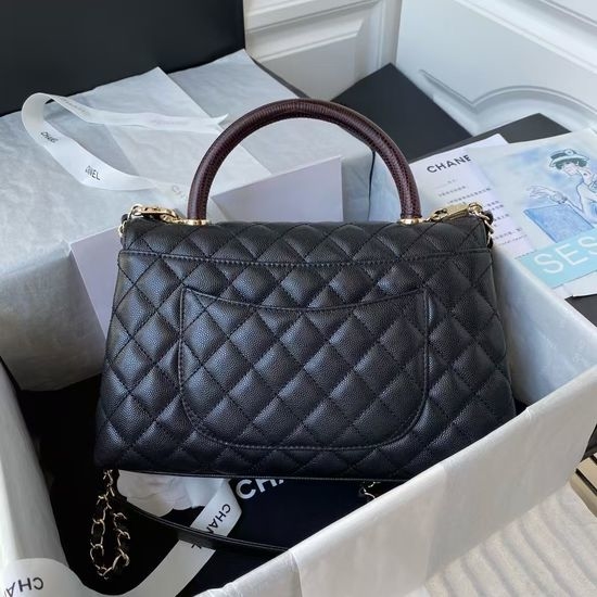 Chanel Coco Handle Lambskin Flap Handbag 92991