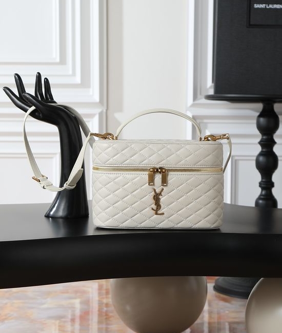 Yves Saint Laurent YSL GABY Quilted Lambskin Cosmetic Case 851572