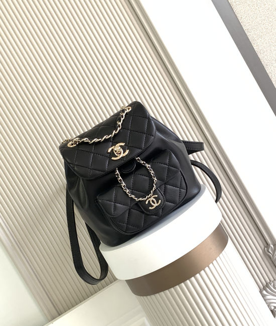 Chanel 22A DUMA Sheepskin Leather Backpack AS2908
