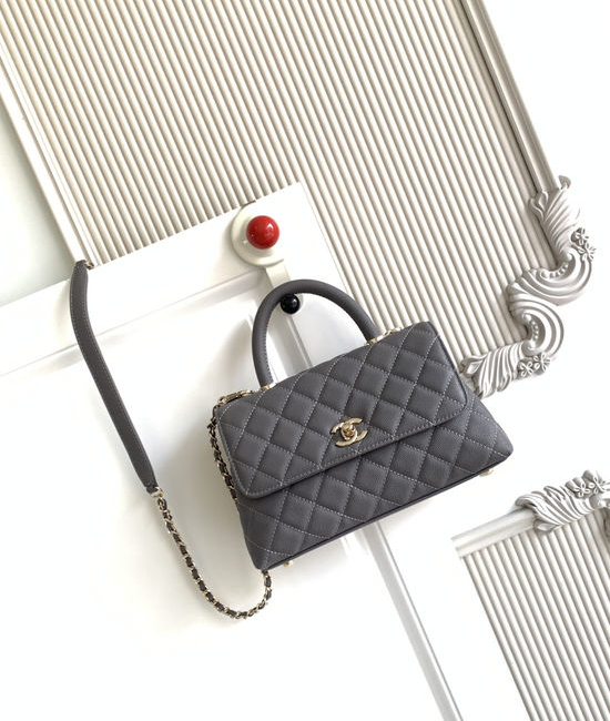 Chanel Coco Handle Grained Calfskin Flap Bag 92990