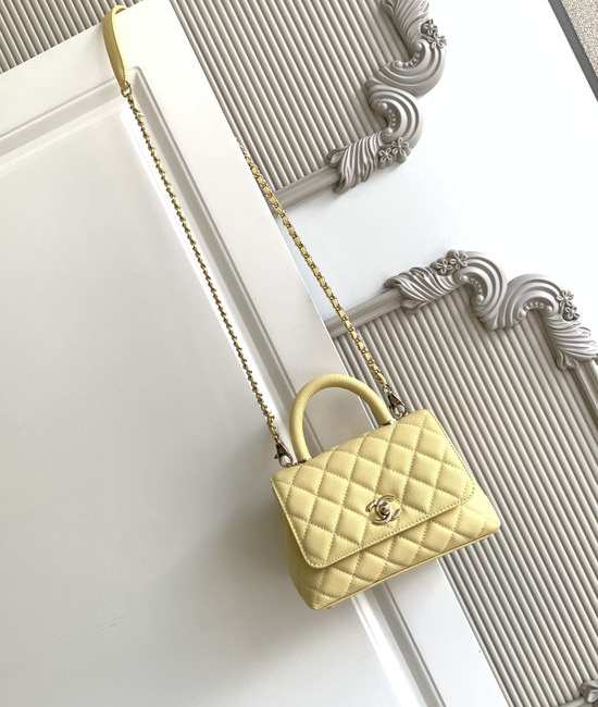 Chanel Coco Handle Grained Leather Flap Bag 2215