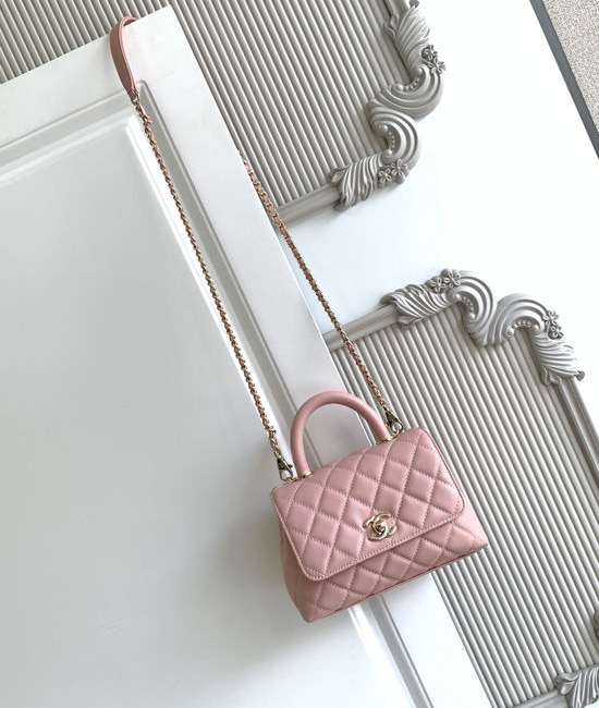 Chanel Coco Handle Grained Leather Flap Bag 2215
