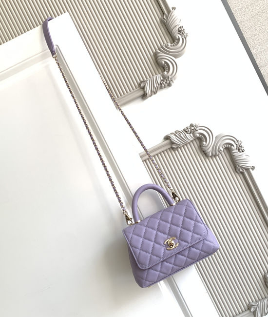 Chanel Coco Handle Grained Leather Flap Bag 2215