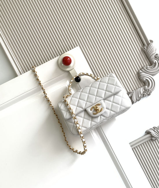 Chanel CF Handle Grained Leather Mini Bag 5701