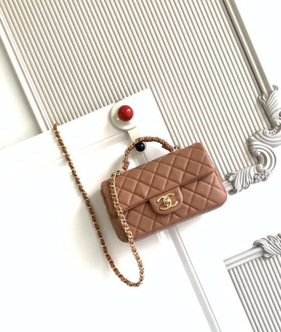 Chanel CF Handle Grained Leather Mini Bag 5701