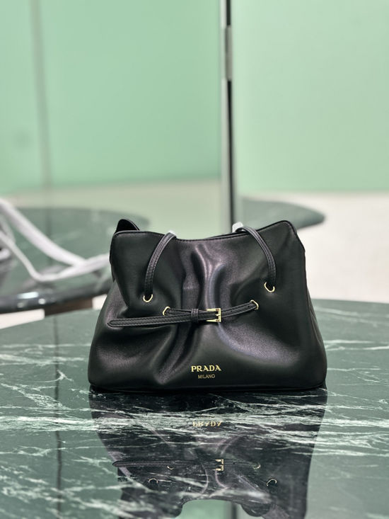 Prada Dada Drawstring Soft Sheepskin Cloud Bag 1BG586