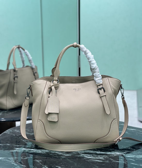 Prada Textured Leather Medium Tote Handbag 1BG602