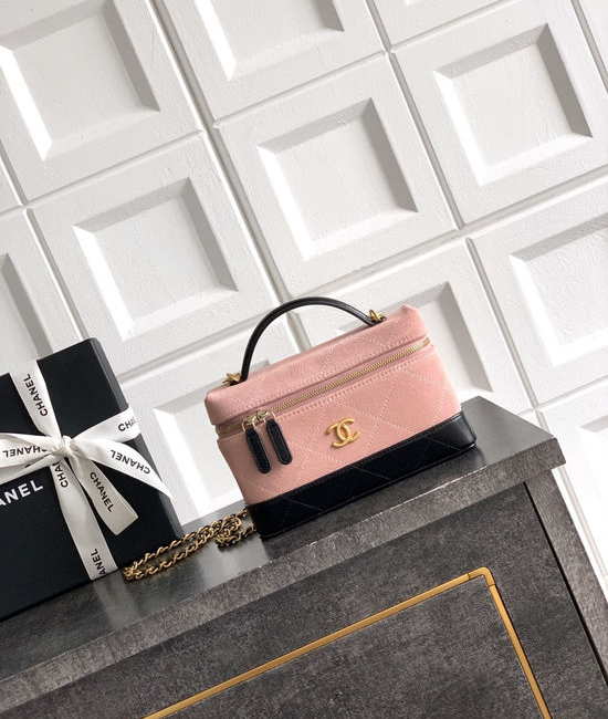 Chanel Lunch Box Bag Suede Spliced Sheepskin AP5286