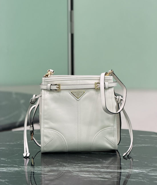Prada Vertical Tote Oil Wax Leather Handbag 1BH229
